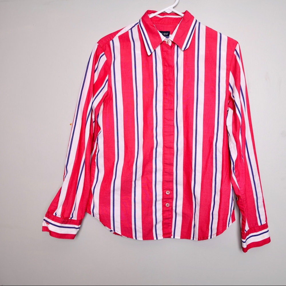 Vintage Armani Jeans Red White & Blue Button Down